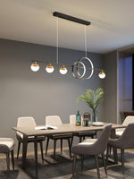 Brooklyn Double Circle LED Chandelier in Gold for Dining Room and Living Space