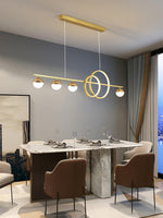 Brooklyn Double Circle LED Chandelier in Gold for Dining Room and Living Space