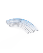 Brush Art Glass Chandelier — Sculptural Blue & Clear Glass Pendant Light