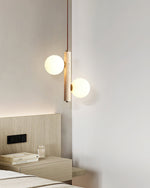 Yellow Travertine Ball Pendant Light – Modern Designer Chandelier