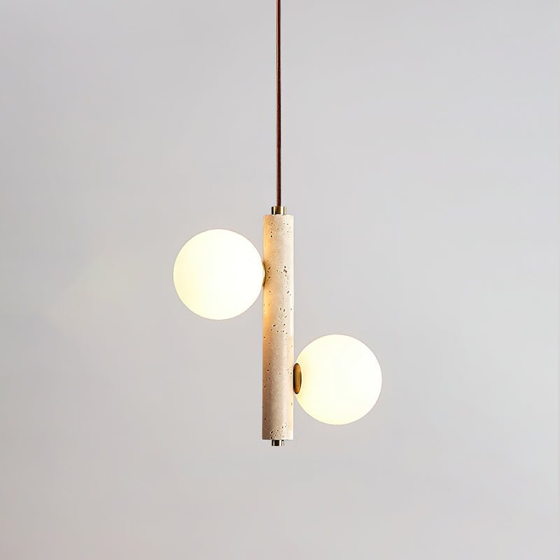 Yellow Travertine Ball Pendant Light – Modern Designer Chandelier