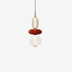 Candied Glass Combo Pendant Light – Artisan LED Multi-Shade Chandelier