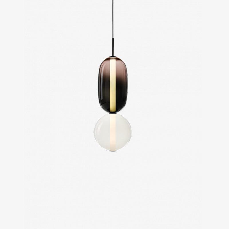 Candied Glass Combo Pendant Light – Artisan LED Multi-Shade Chandelier