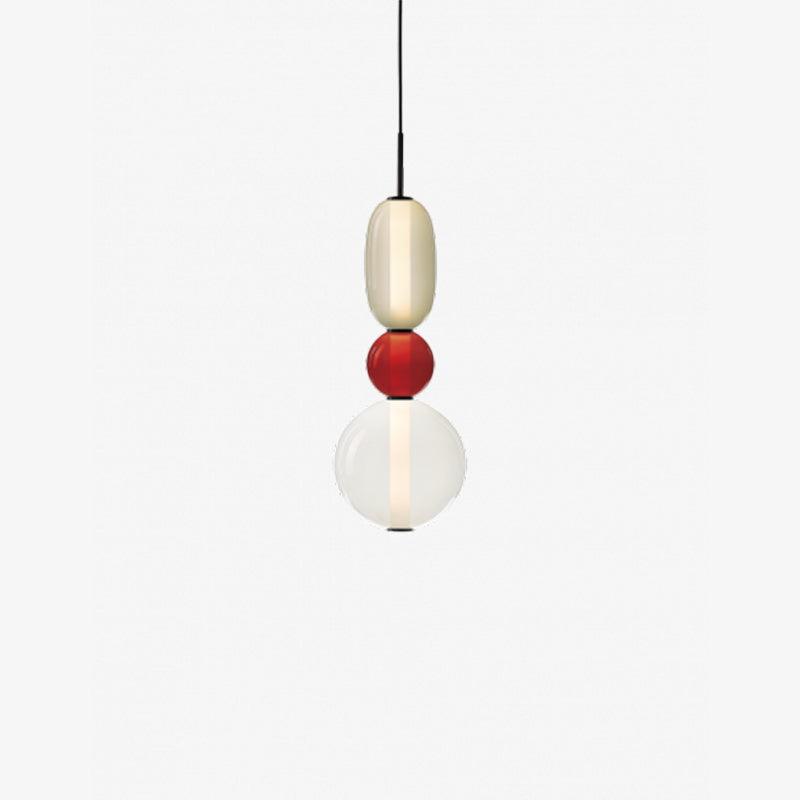 Candied Glass Combo Pendant Light – Artisan LED Multi-Shade Chandelier