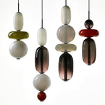 Candied Glass Combo Pendant Light – Artisan LED Multi-Shade Chandelier