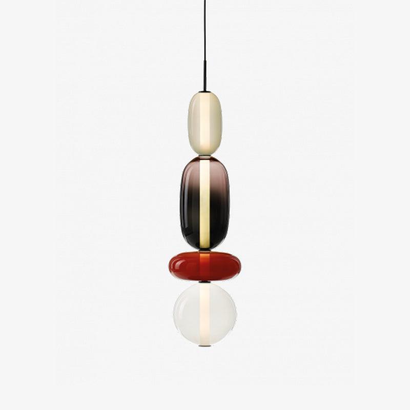 Candied Glass Combo Pendant Light – Artisan LED Multi-Shade Chandelier