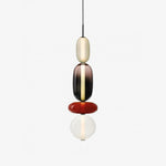 Candied Glass Combo Pendant Light – Artisan LED Multi-Shade Chandelier