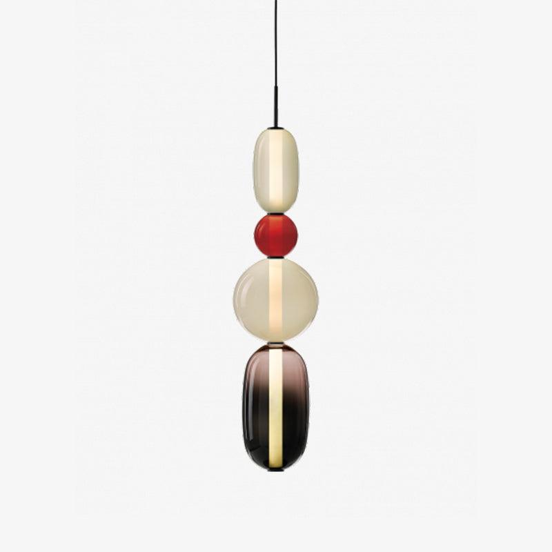 Candied Glass Combo Pendant Light – Artisan LED Multi-Shade Chandelier