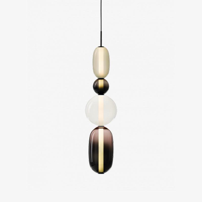 Candied Glass Combo Pendant Light – Artisan LED Multi-Shade Chandelier