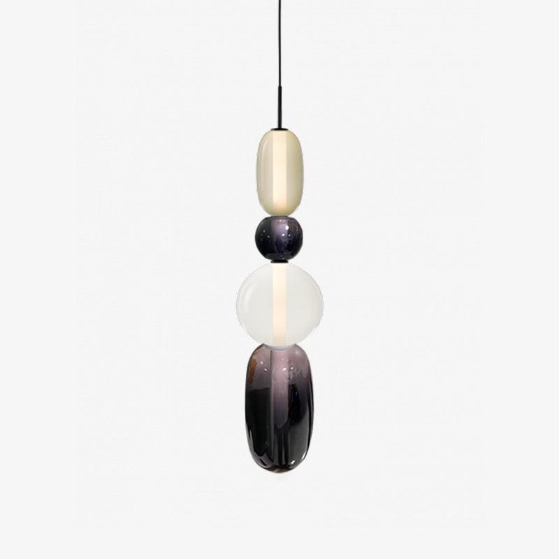 Candied Glass Combo Pendant Light – Artisan LED Multi-Shade Chandelier