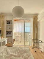 Bubble Silk Swing Arm Pendant Light – Adjustable Designer Ceiling Lamp