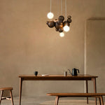 Bubble Wood Balls Chandelier – Modern Wooden LED Pendant Light