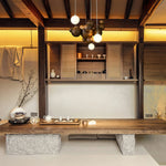 Bubble Wood Balls Chandelier – Modern Wooden LED Pendant Light