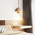 Bud Travertine Pendant Light – Organic Modern LED Ceiling Lamp