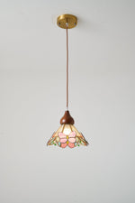 Butterfly Bloom Pendant Light — Artisan Stained Glass LED Chandelier for Dining & Living Spaces