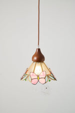 Butterfly Bloom Pendant Light — Artisan Stained Glass LED Chandelier for Dining & Living Spaces