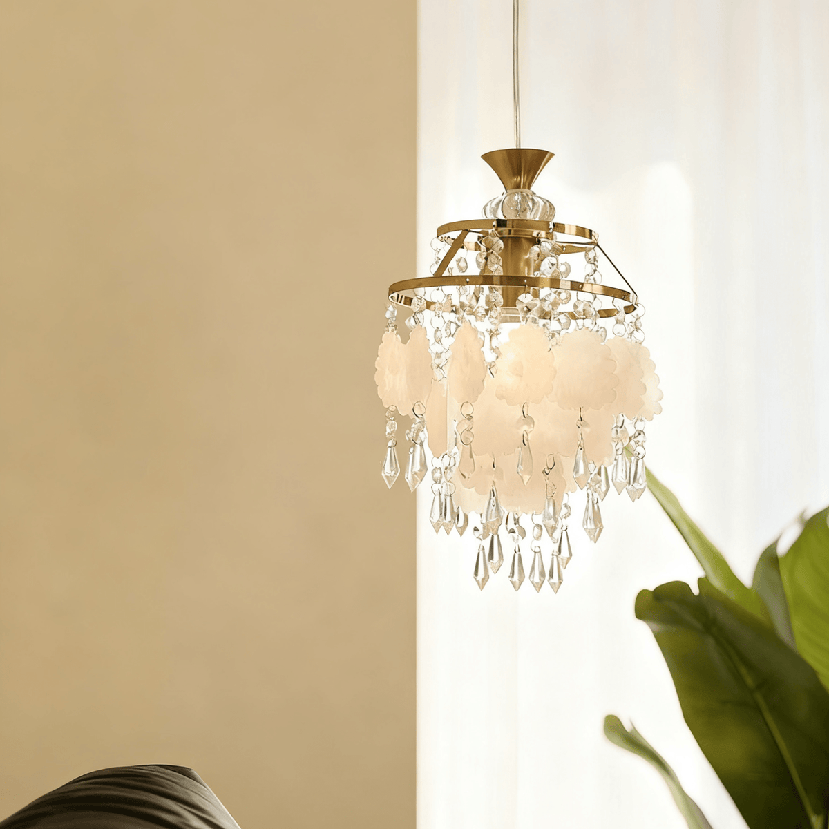Butterfly Crystal Pendant Light – Elegant Handcrafted Glass Chandelier for Bedroom and Living Room