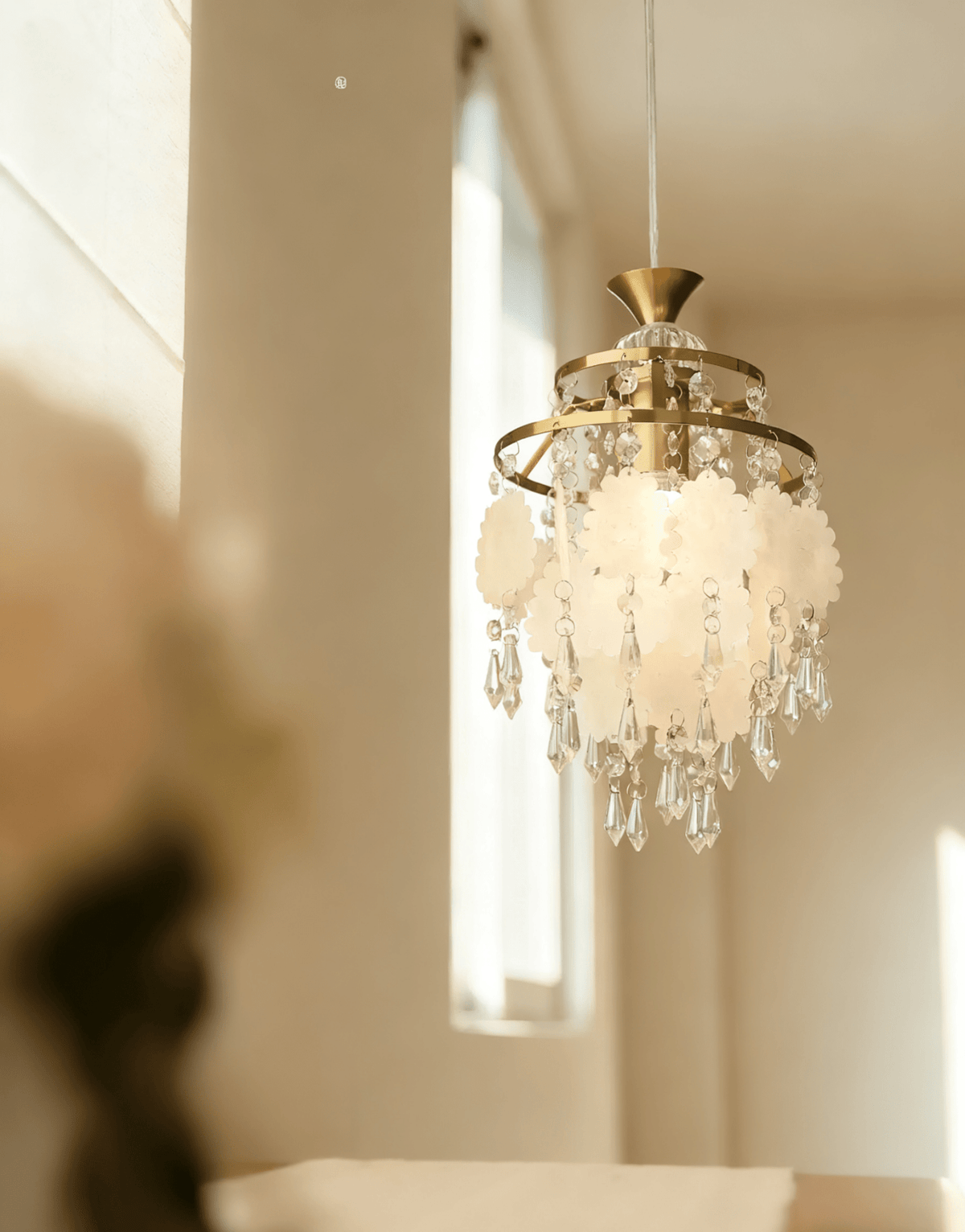Butterfly Crystal Pendant Light – Elegant Handcrafted Glass Chandelier for Bedroom and Living Room