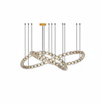 Gabriel Gold Crystal Chandelier – Sculptural LED Pendant for Modern Interiors