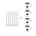 Architectural Solar Post Cap & Reed Garden Stake Lighting Set