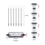 Architectural Solar Post Cap & Reed Garden Stake Lighting Set