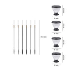 Architectural Solar Post Cap & Reed Garden Stake Lighting Set