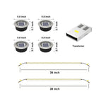 Architectural Landscape Lighting Set with Well Light, Step Light & Transformer