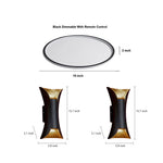 Architectural Outdoor Lighting Duo: Matte Black Flush Mount and LED Wall Sconce Set