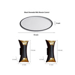 Architectural Outdoor Lighting Duo: Matte Black Flush Mount and LED Wall Sconce Set