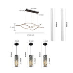 Modern Kitchen Lighting Bundle with Linear Chandelier, Crystal Pendants & Under Cabinet LED Light
