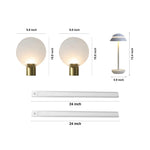 Luxury Bedroom Lighting Suite with Glass Sconces, Table Lamp & Motion Sensor Under-Bed Light