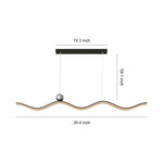 Wave Linear LED Pendant Light – Modern Aluminum Suspension Lamp