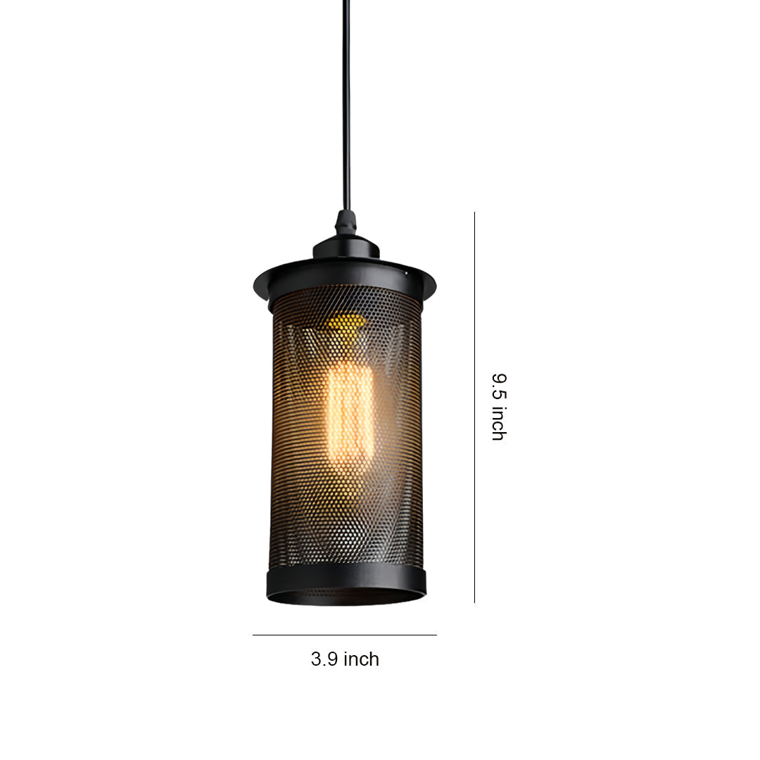 Industrial Iron Pendant Light with Three E27 Bulbs, Adjustable Chain