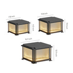 Modern Outdoor Pillar Light – Waterproof Black LED Gate Lamp