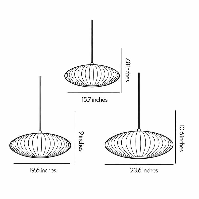 French Silk LED Pendant Light with Adjustable Cord for Modern Interiors