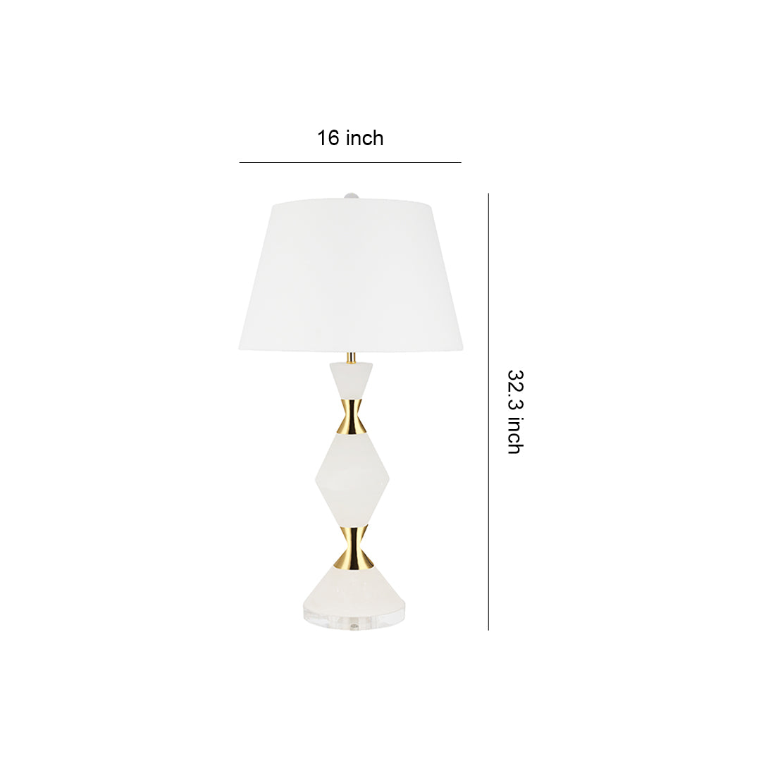 Marble Table Lamp with Gold Accents – Contemporary Designer Illumination