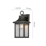 Outdoor Wall Sconce in Blackened Brass with Clear Glass – IP55 Waterproof
