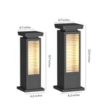 Modern Outdoor Bollard Light with Stainless Steel Body and Warm LED Glow