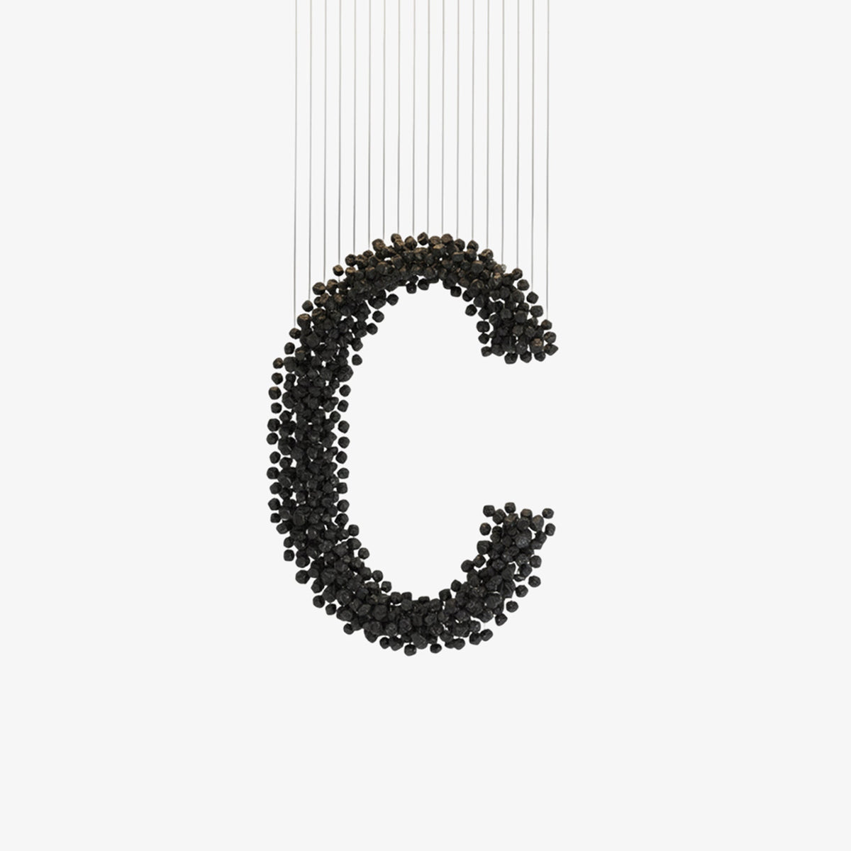 Charcoal Chandelier C – Modern Linear LED Pendant for Luxury Interiors