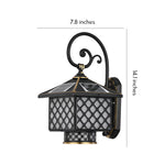European Solar Wall Sconce with Diamond Glass Shade in Copper