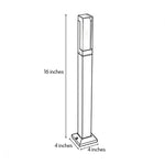 Cubic Aluminum LED Bollard Light for Pathways and Courtyards