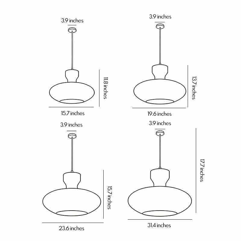 Japanese Silk Fabric Pendant Light with Adjustable Cord, Minimalist Ceiling Lamp