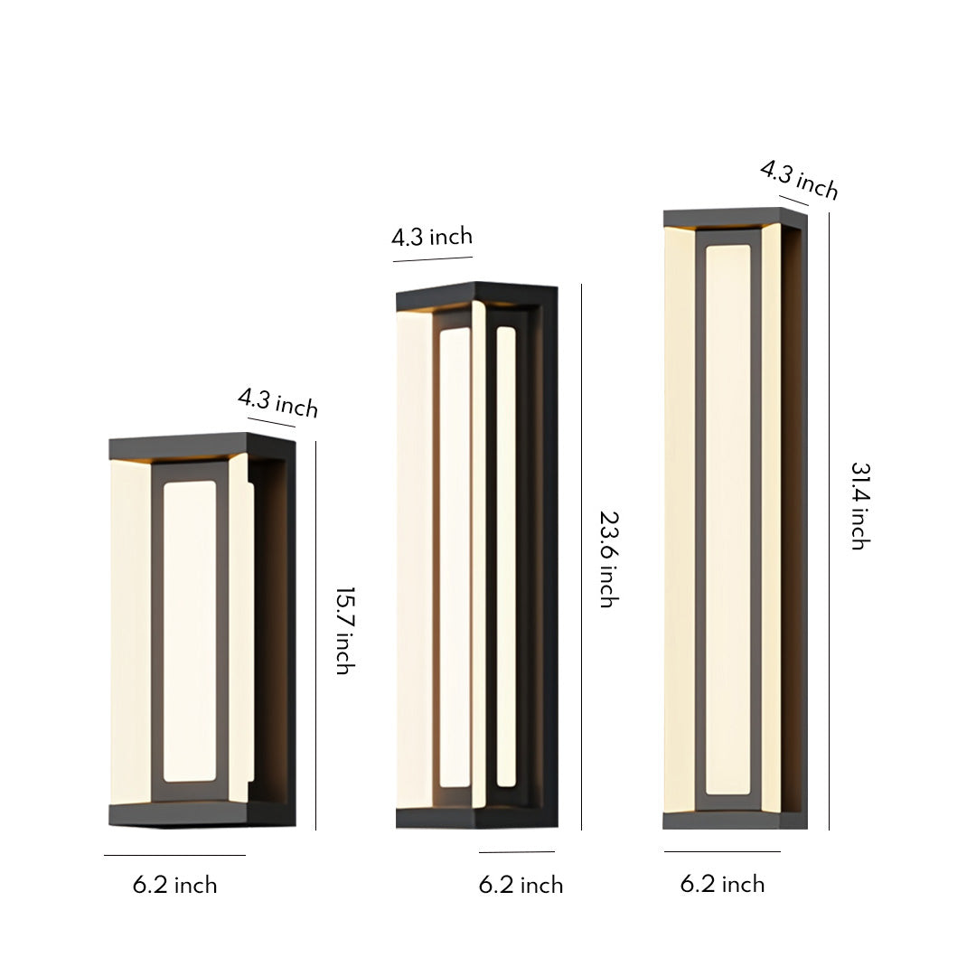 Linear Outdoor Wall Light in Stainless Steel, Modern Minimalist Waterproof Sconce