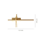Italian Minimalist Brass LED Wall Sconce with Acrylic Diffuser