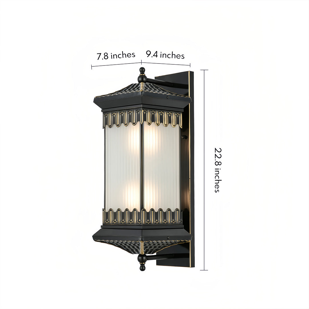 Aurelia Outdoor Wall Sconce in Copper and Glass