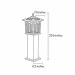 Solar Bollard Light with Mosquito Repellent, Modern Outdoor Pathway Lamp