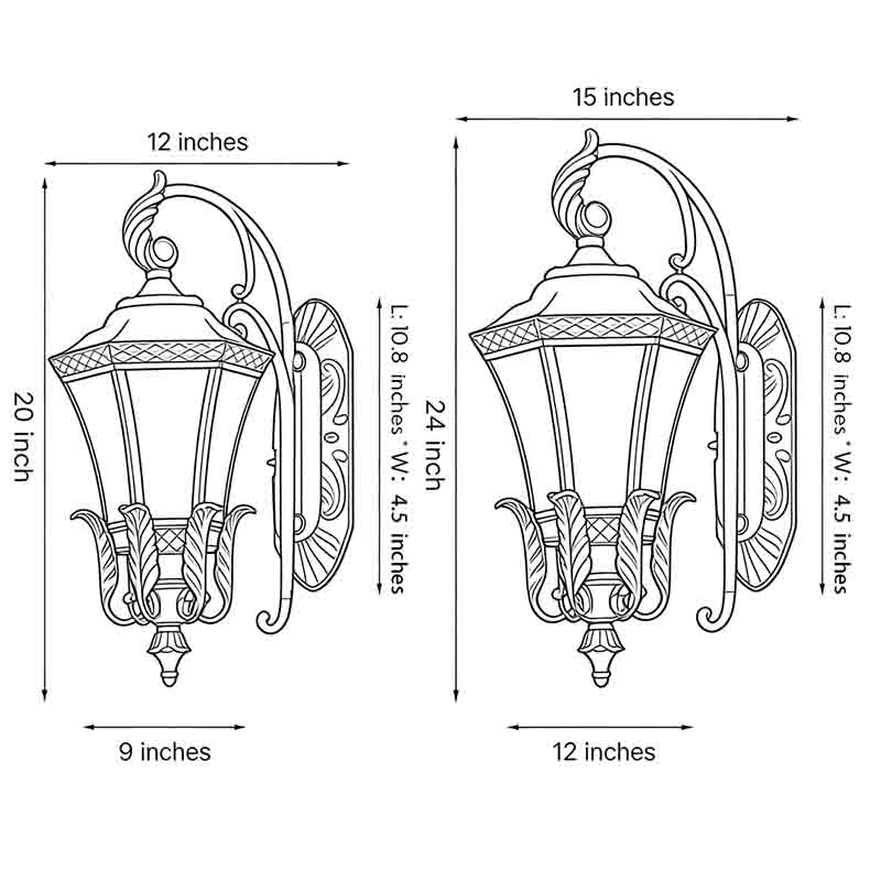 European Copper Outdoor Wall Sconce with Frosted Glass Shade