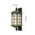 European Outdoor Lantern Wall Sconce in Black Brass with Clear Glass