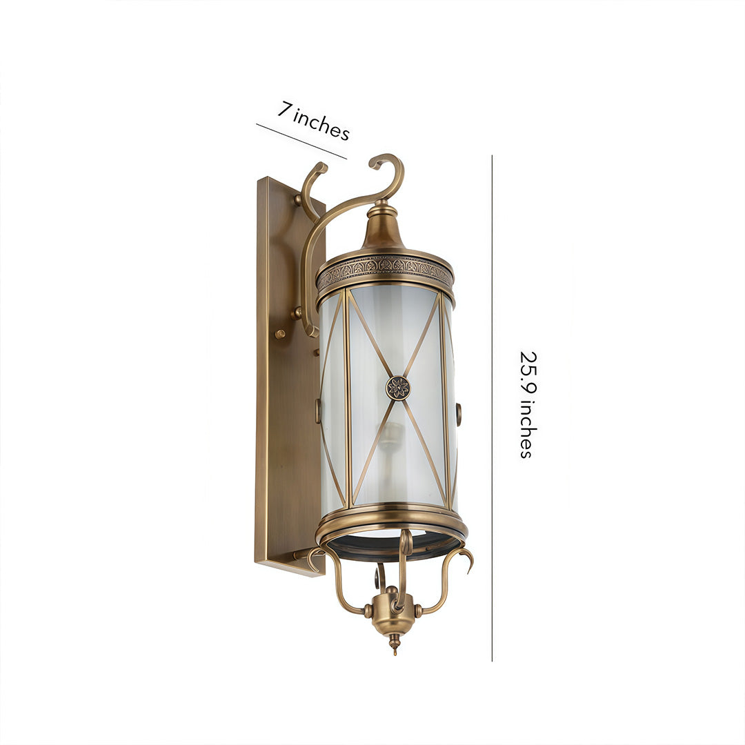 Artisan Copper Outdoor Wall Sconce with Clear Glass Shade