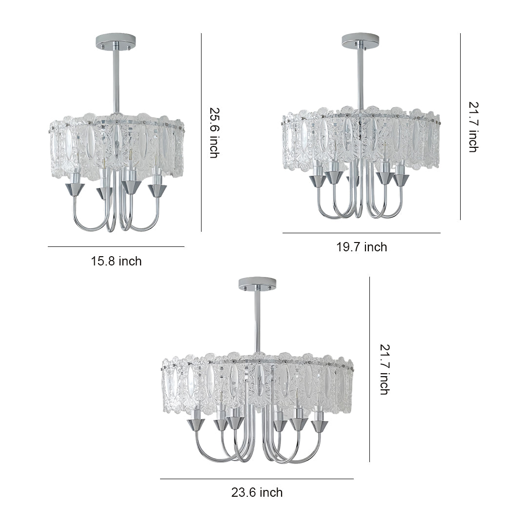 Aurelia Chrome Iron Chandelier — French-Inspired Island Pendant Light